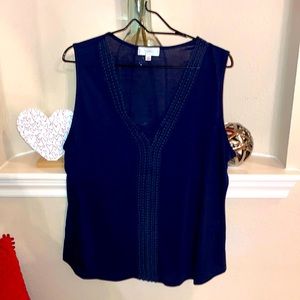 Women Dark Blue Size 1x sleeveless shirt would go great under a cardigan